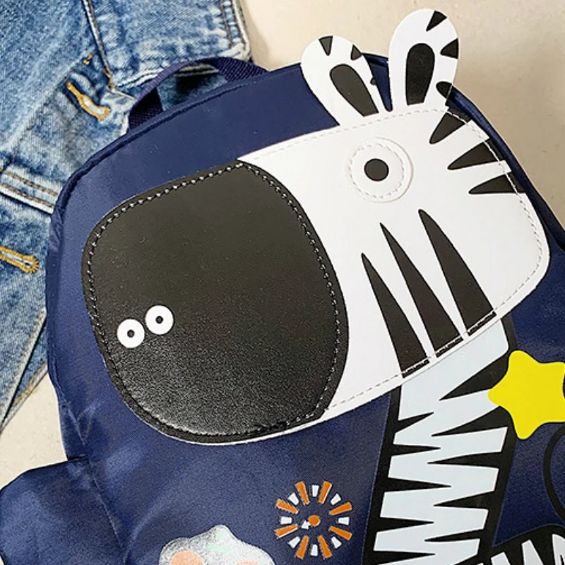 2020 Cartoon Nylon Children Backpacks Toddler Kindergarten Schoolbag Kids Backpack Zebra Children School Bags Girl Boy Backpacks