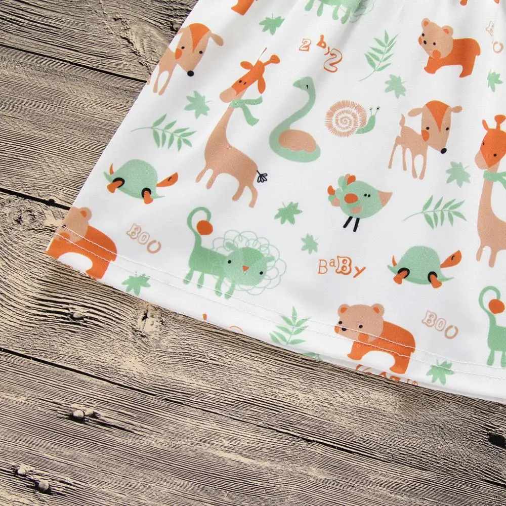 

Summer 2020 Girls Dress Girls Summer Cute Dress Cotton Sleeveless O Neck Print Cartoon Cute A-line Cute Girls Dress Vestidos