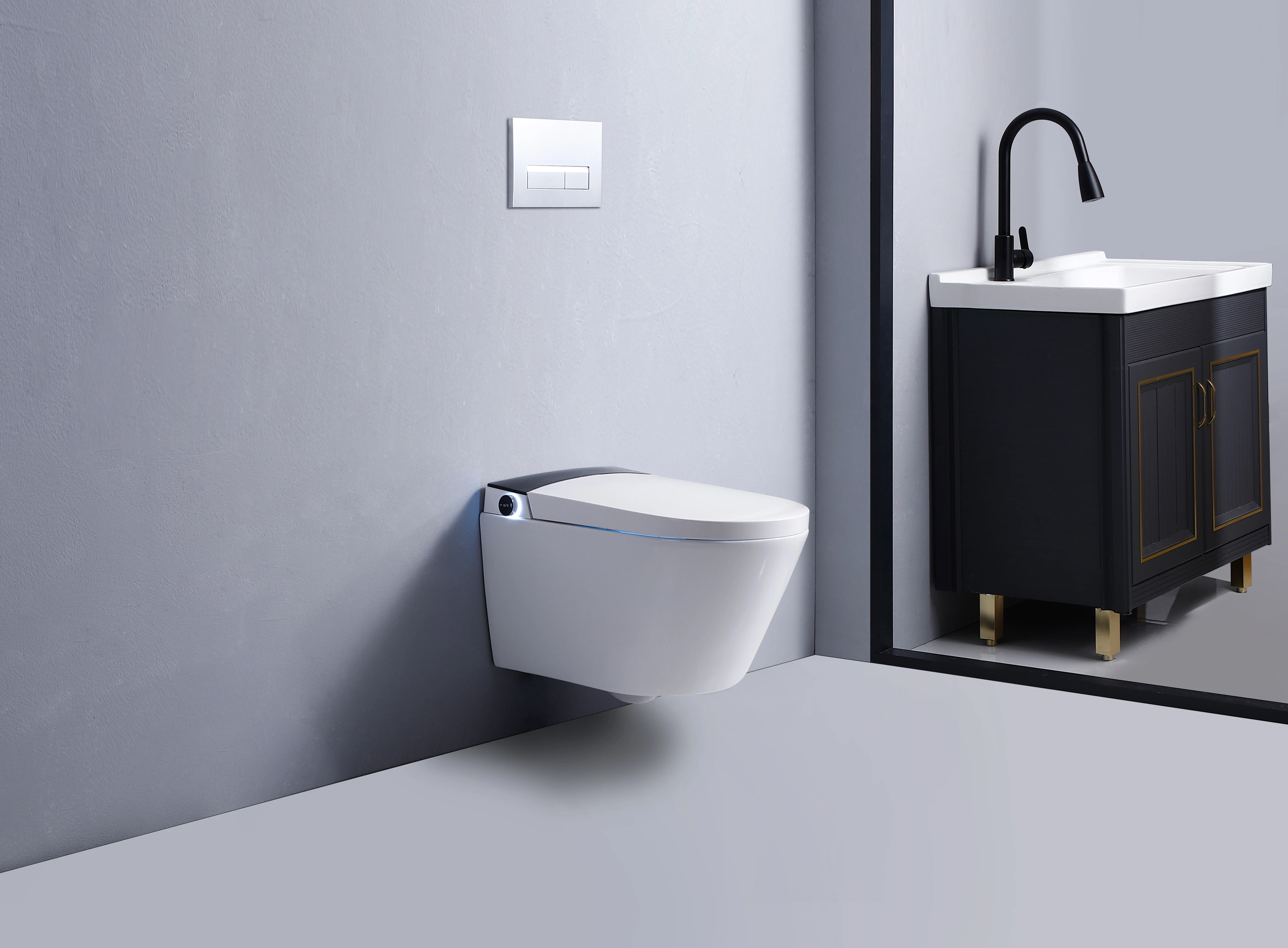 

Умный умный унитаз AQJ, цельный удлиненный автоматический, с дистанционным управлением