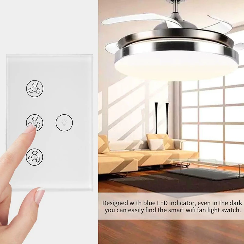 WiFi умный переключатель для потолочного вентилятора светильник лампа Smart Life/Tuya APP