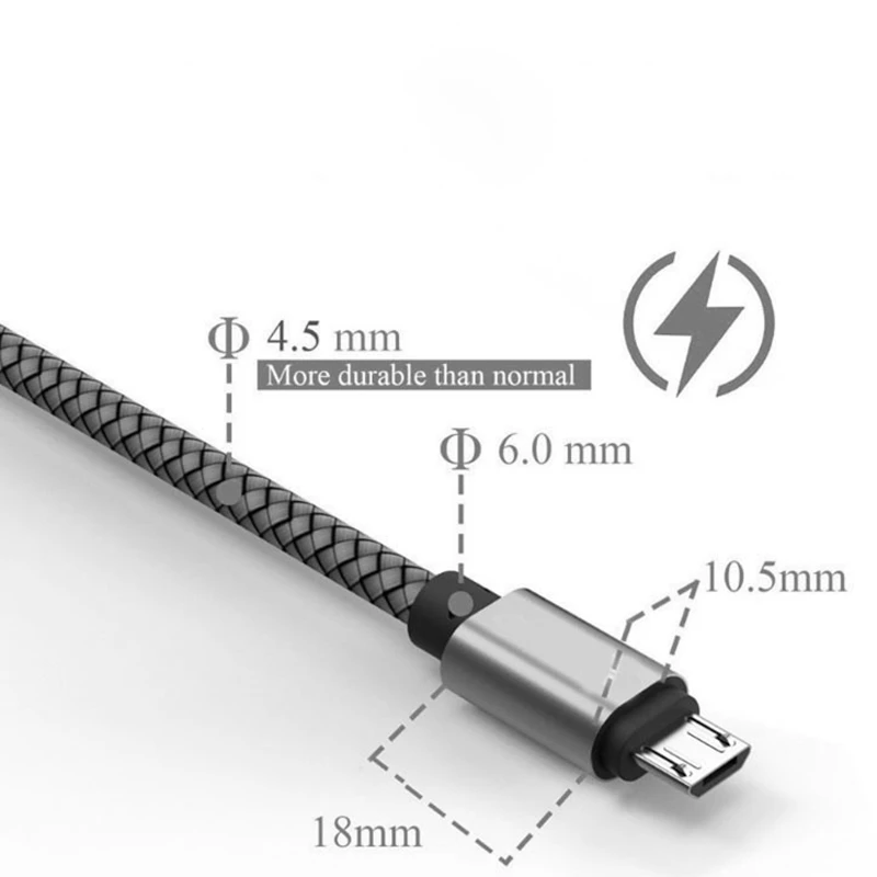 

USB-кабель для телефона Android, зарядный кабель, Micro USB, зарядный провод, шнур для Xiaomi Redmi 5 Plus 7A 7 6 6A S2