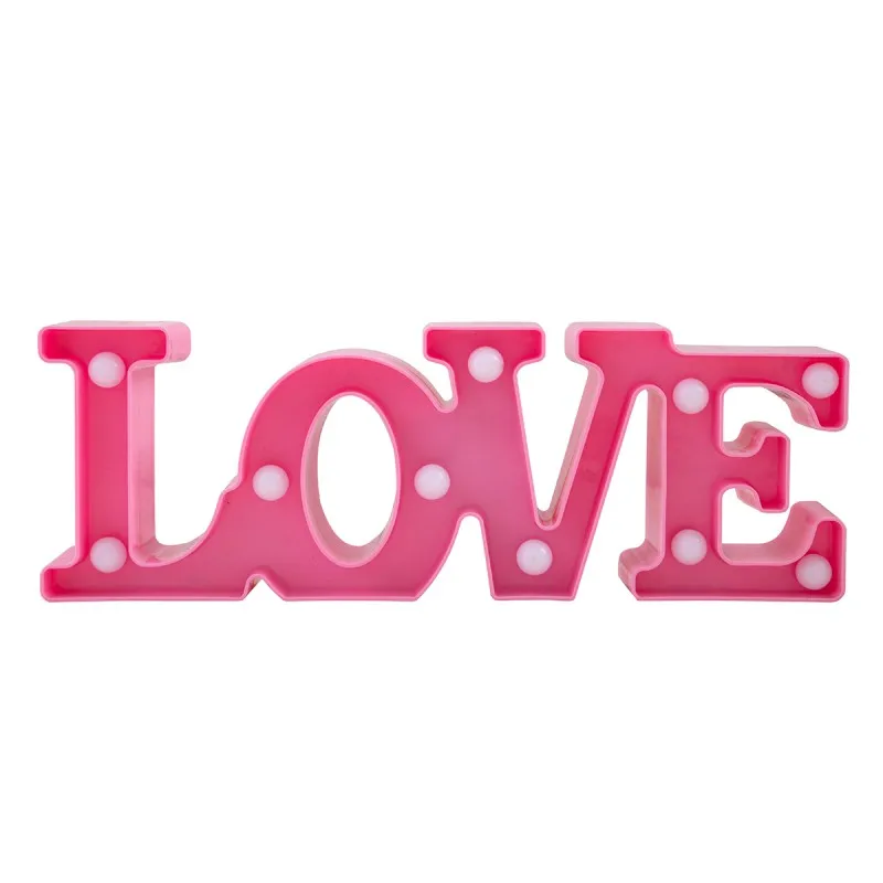 

Любовь стиль светильник Ночной светильник Свадебные украшения светильник-розовый (без Батарея)