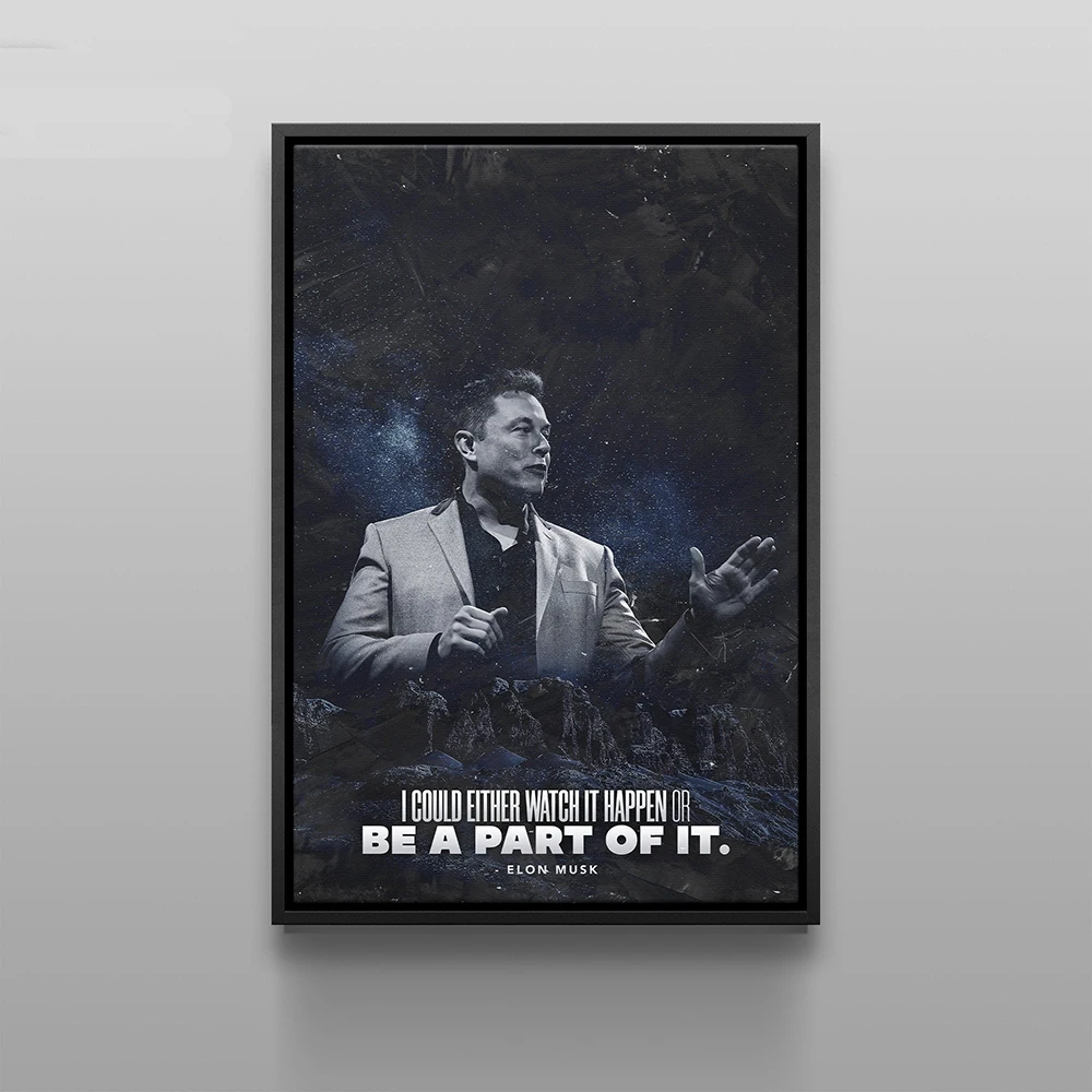 Мотивационные влиятельные люди Илон мускус Космос X Высокое качество холст и