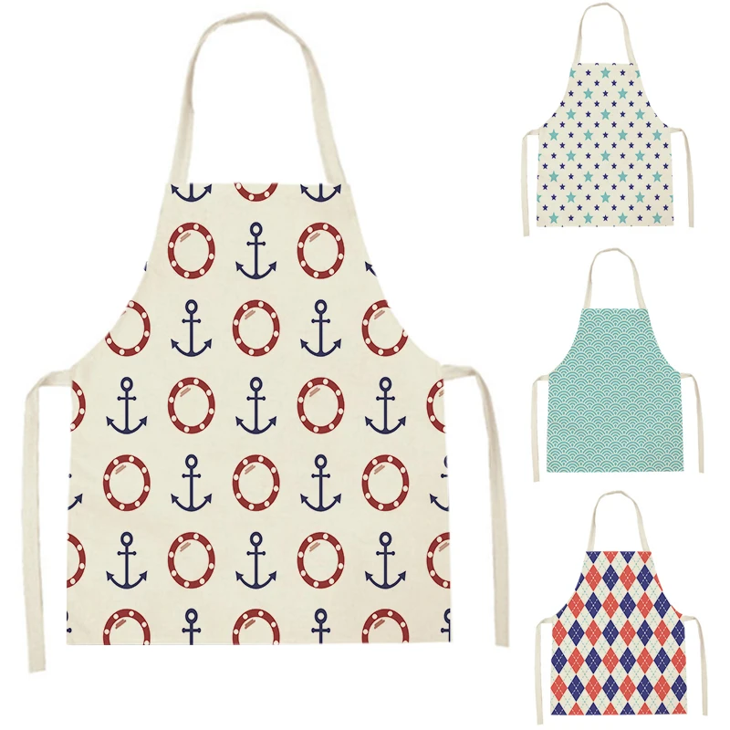 

Кухонные фартуки WQJ103 для женщин, льняные нагрудники, фартук для уборки дома, водонепроницаемые поварские фартуки для выпечки, для детей