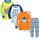 Пижамный комплект для мальчиков, Детская Хлопковая одежда для сна, детская одежда для сна с длинным рукавом, Детская Пижама, мультяшная Пижама, домашняя одежда, костюмы для малышей