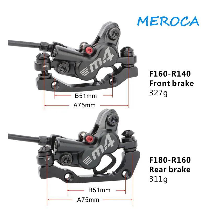 Гидравлические тормоза MEROCA MT420 MTB дисковый тормоз 160 мм четырехпоршневой передний