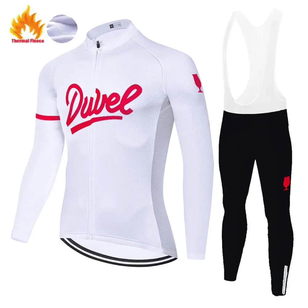 Новый duvel пивной Джерси Велосипедное зимнее теплое флисовое Экипировка мужской
