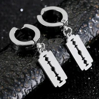 new popular 1 piece stainless steel painless ear clip earrings for menwomen punk black non piercing fake earrings jewelry gifts