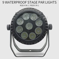 ip65 waterproof led par light 910w 4in1 9x15w 5in1 9x18w 6in1 outdoor waterproof stage light 9x10w big lens led par 64