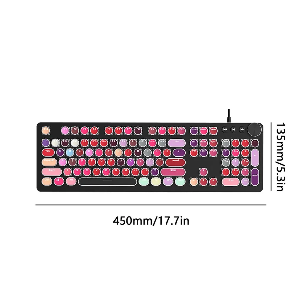 

Practicla Durable Removable Wired Keyboard Good Compatibility High-key Keyboard For PC Laptop Computer