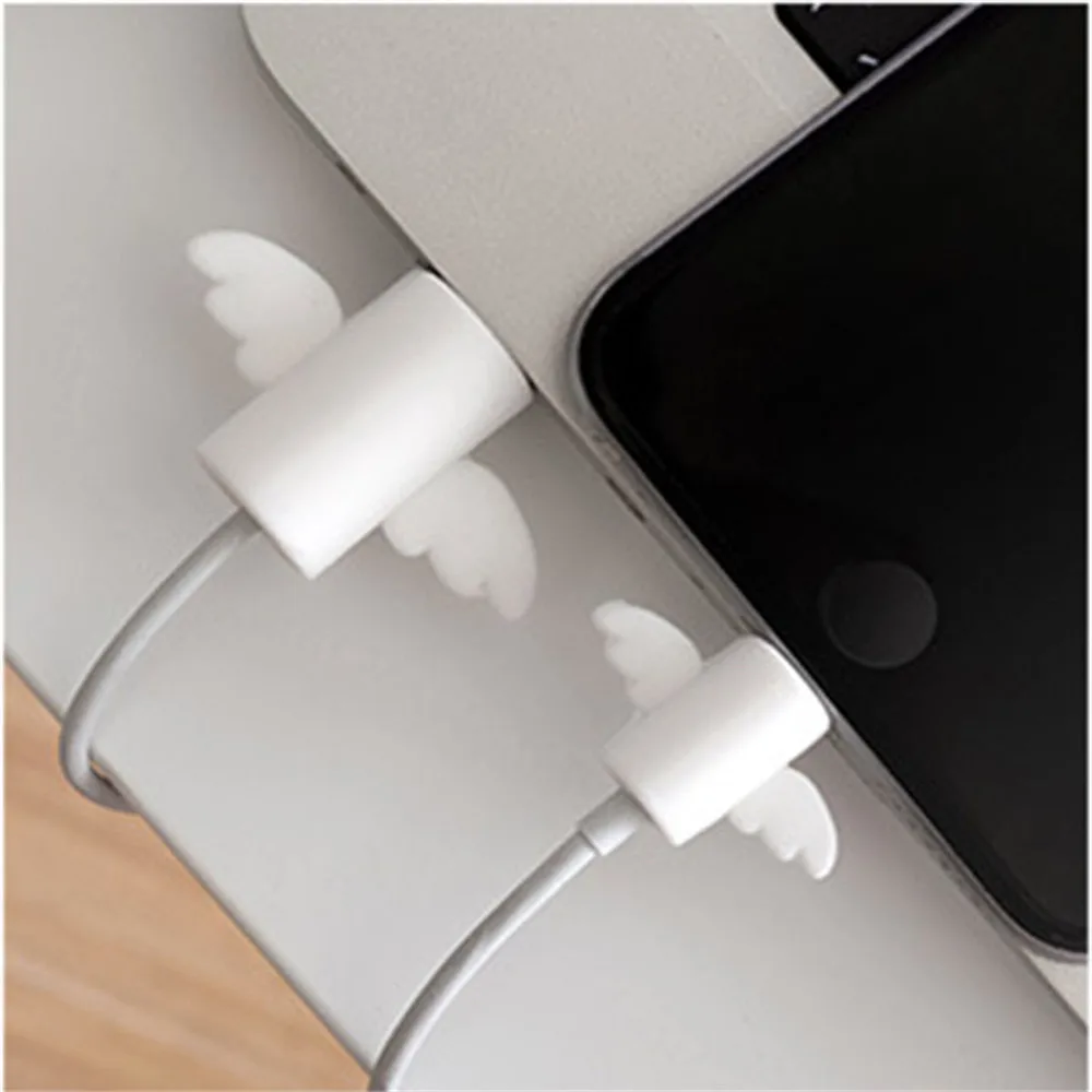 1 пара милых мультяшных чехлов для защиты кабеля наушников USB устройство