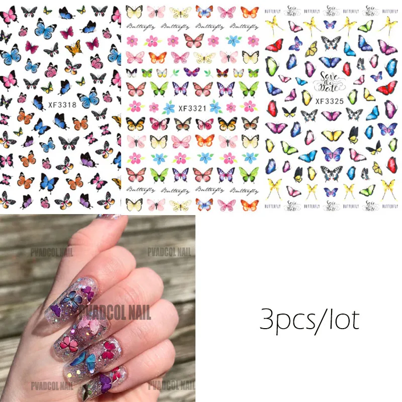 

Dried Flower Nails 3D Nail Stickers Decals Adhesive Maincure Salon Acrylic Nail Art Tool