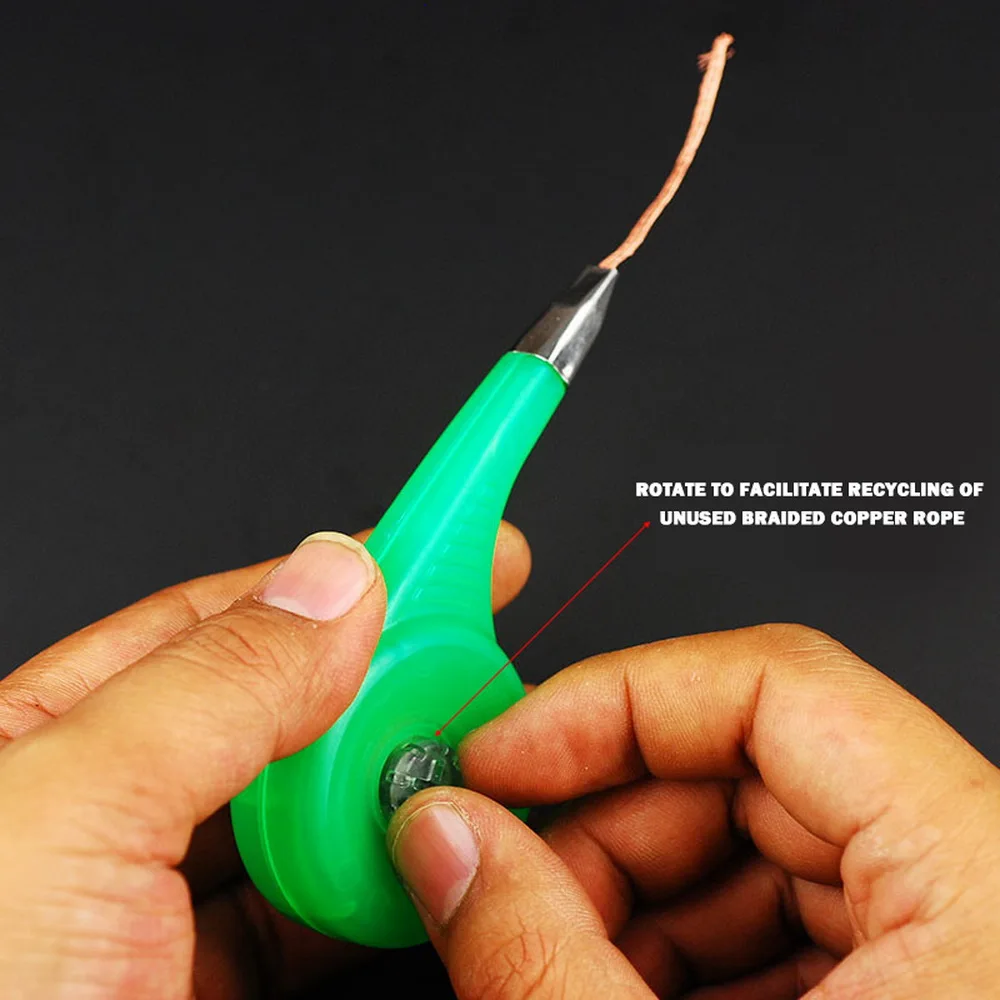 

1Pcs Desoldering Wick Braid Solder Wick Remover Sucker with Thumb Wheel Dispenser Solder Remover Vacuum Sucker Desoldering