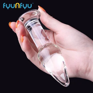 Хрустальный стеклянный фаллоимитатор, мастурбатор для ануса, Женская пробка, стоппер для заднего двора, игрушка для взрослых анальная стимуляция точки G