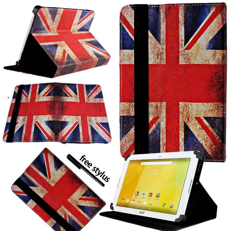 Union Jack KK&LL для acer Iconia One 10 B3-10 B3-A20 A30 A40 A40FHD A50 A50FHD-кожаный чехол-подставка для планшета+ Бесплатный стилус - Цвет: Union Jack