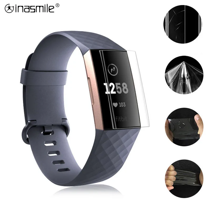 Ремешок для смарт часов Fitbit Charge 3 стильный браслет фитнес трекера Защитная пленка