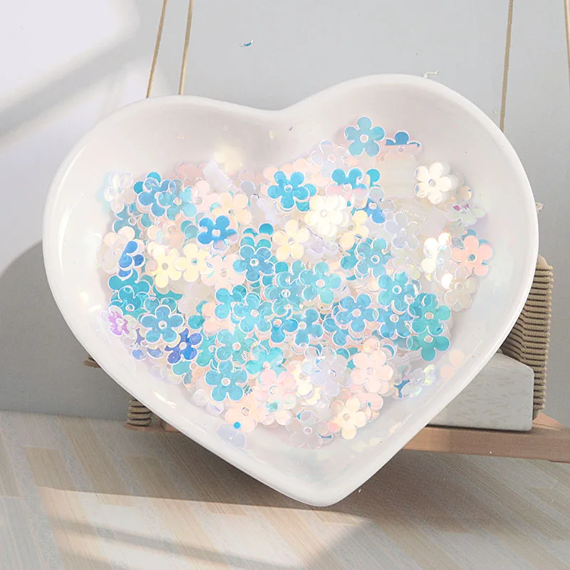 Новинка 7 мм плоский узор ПВХ пайетки ручная работа средние отверстия Швейные