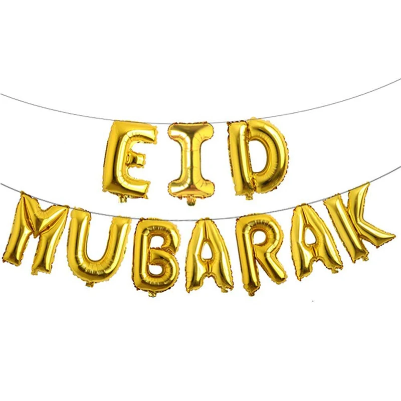 16 дюймовая розовая Золотая фольга Eid Mubarak аксессуары для телефона золотые