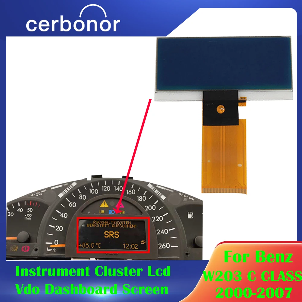 Ремонт пикселей экрана приборной панели LCD Dashboard для Mercedes-Benz W203 C Class 2000-2004/W463 G class 2002-2007 и выше.