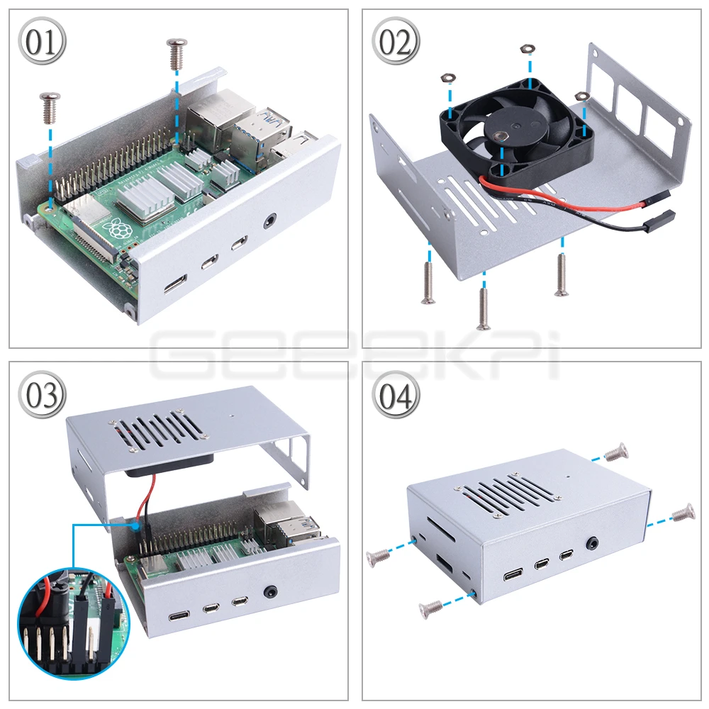 GeeekPi  !       4010       Raspberry Pi 4B Pi 4  B