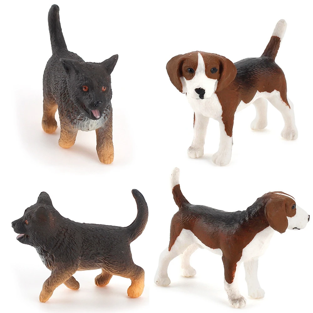 1pc simulation mini hound pug dog miniature figurine animal model miniature fairy garden decor doll house ornament toys free global shipping