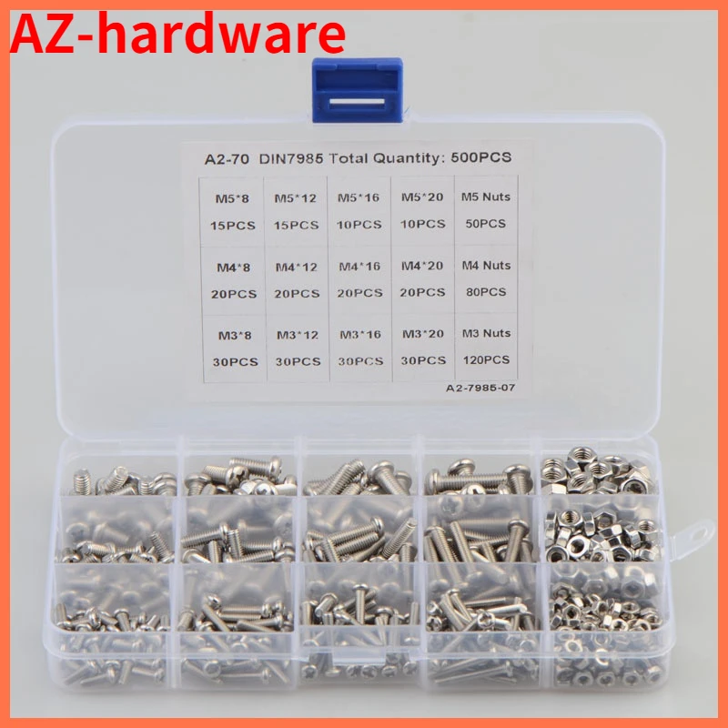 

Набор винтов Philips M3 M4 M5 нержавеющая сталь 304 500 шт