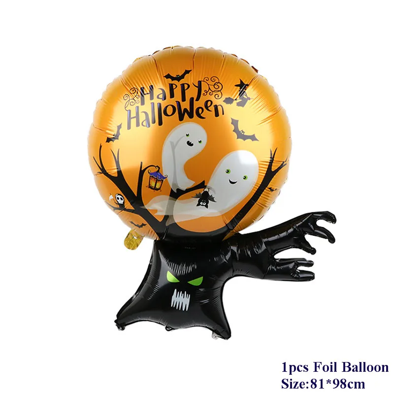 Halloween Pumpkin Ghost Balloons Halloween Decorations Spider Foil Balloons Inflatable Toys Bat Globos Halloween Party Supplies images - 6