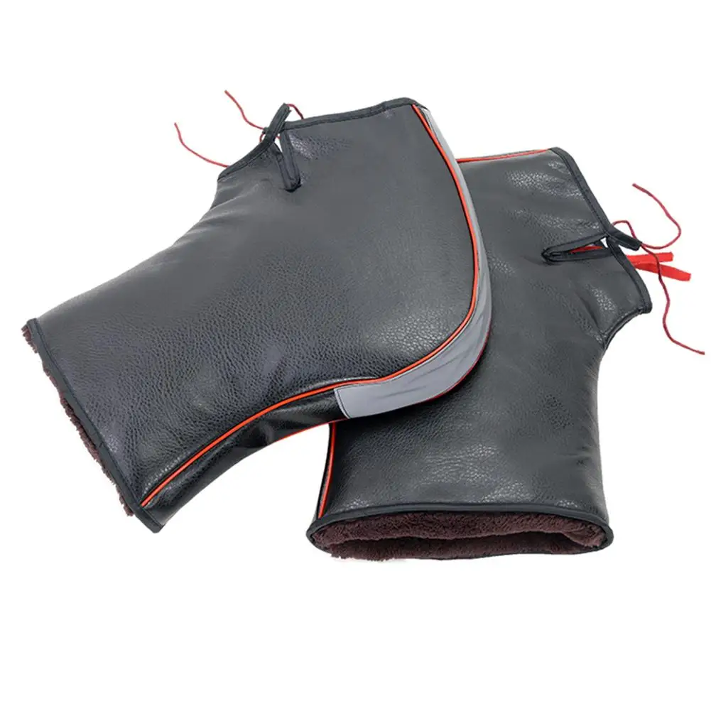 

1 Pair Motorcycle Handlebar Gloves Windproof Winter Thickened Warm Handlebar Muffs Thermal Cover Gloves For Winter Riding