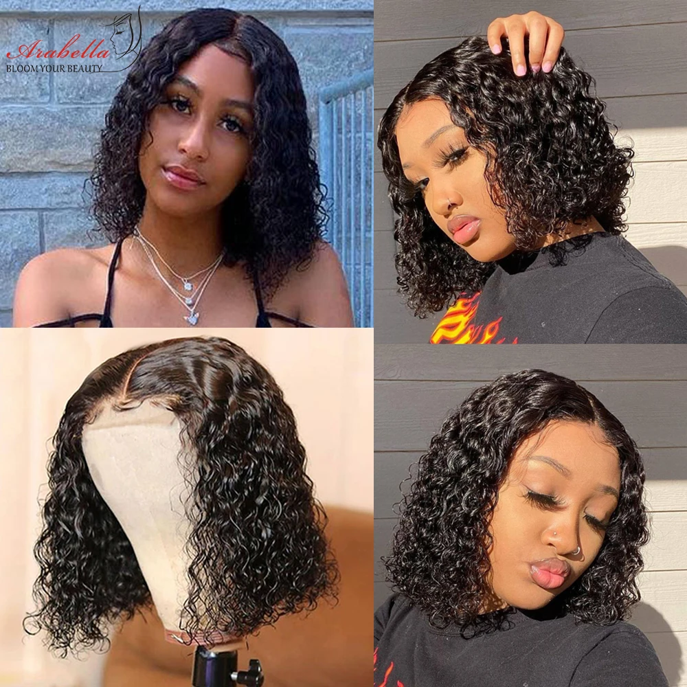 

Pixie Cut Curly Bob Wig 13x5x2 Transparent Lace Front Bob Wigs Brazilian Jerry Curly Bob Wig Curly Arabella Virgin Curly Hair