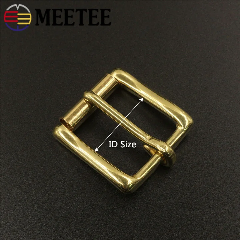 Meetee 2/5 шт ID13 38mm Пряжка из чистой меди латунные пряжки для роликовых ремней DIY
