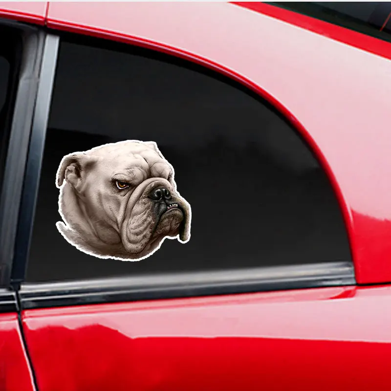 PVC-0138# Печатный самоклеющийся наклейки на авто Бульдог водонепроницаемые машину