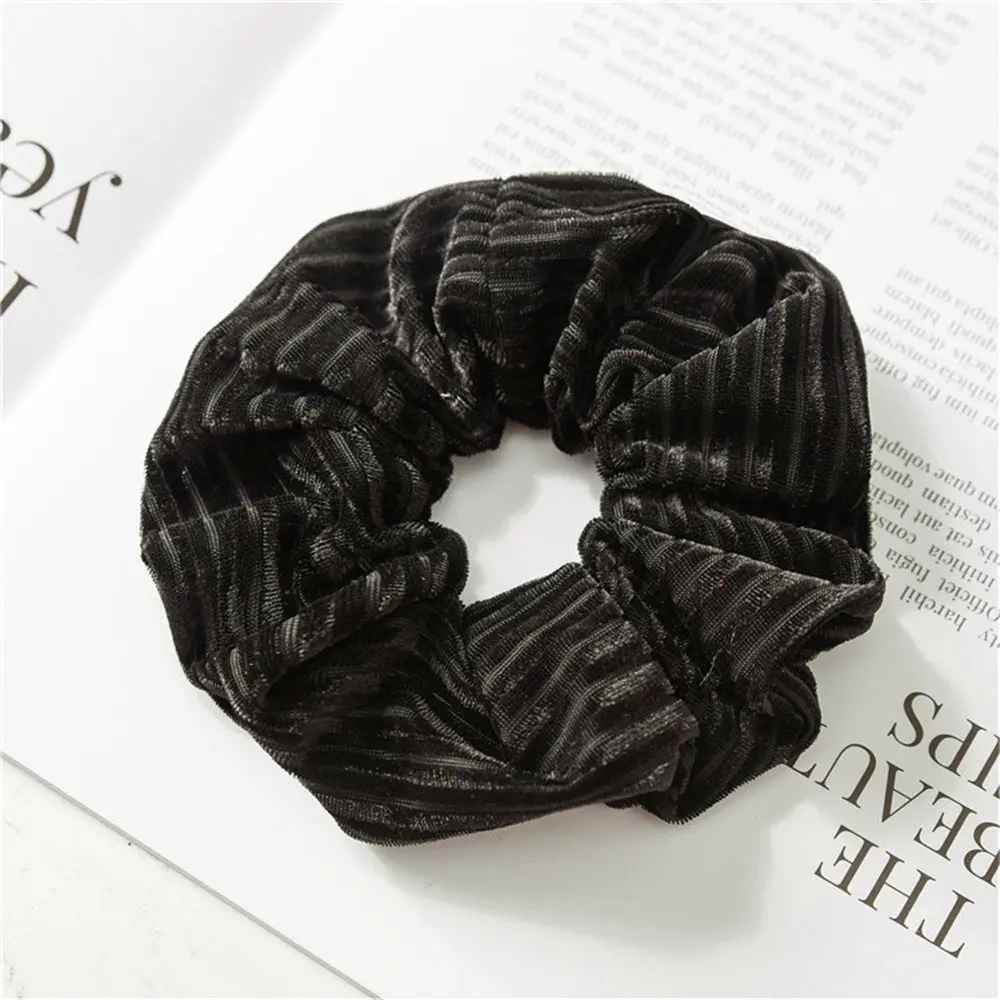 1 шт большой Размеры полосатая бархатная Scrunchies женский хвостик волос Веревка