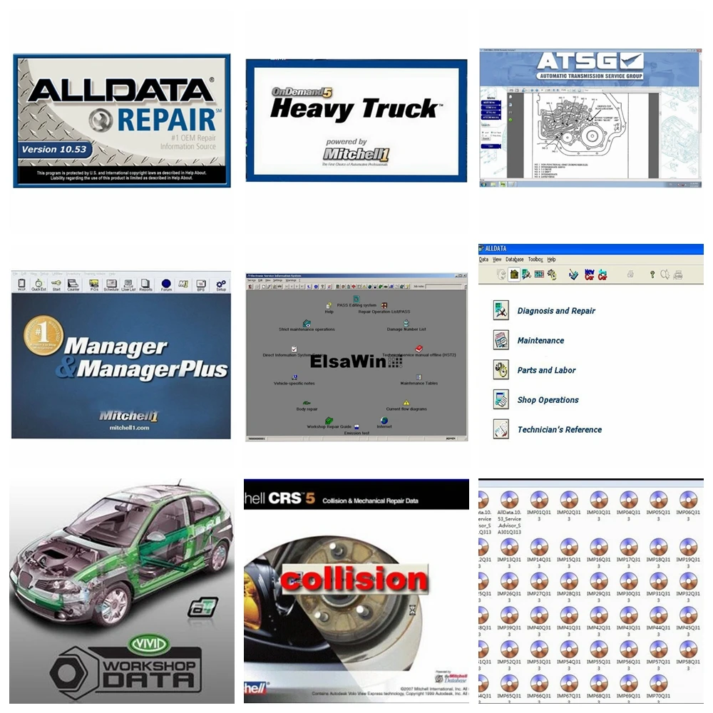 Горячие Alldata V10.53 OD5 T.oyota Techstream авто ремонт программного обеспечения все данные + 2015
