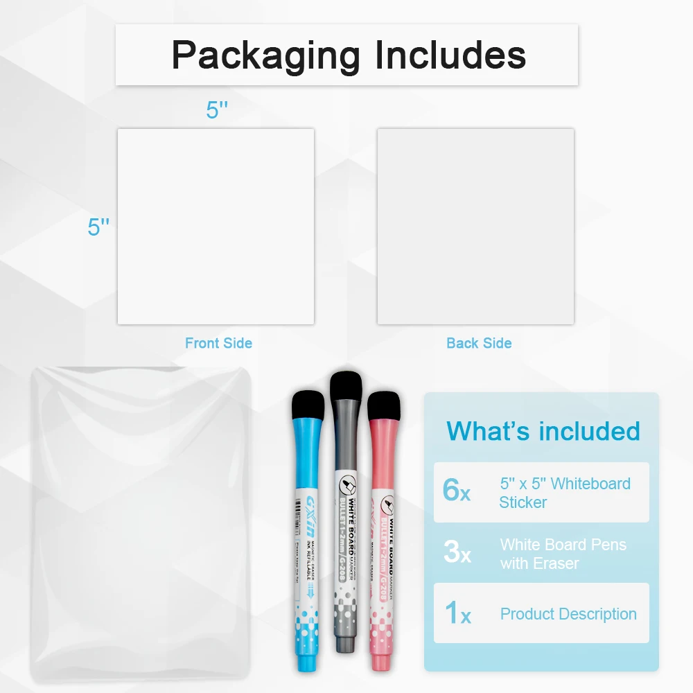 5*5 дюймов стираемая магнитная доска для рисования наклейки на холодильник школы