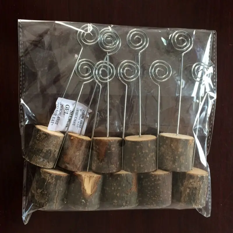 10 шт. деревенский деревянный зажим для фото Памятка имя карты базовый держатель