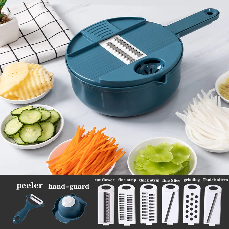 multifunctional vegetable cutter potato slicer cooking tools 12 in 1 grater gadgets grinding household kitchen accessories free global shipping