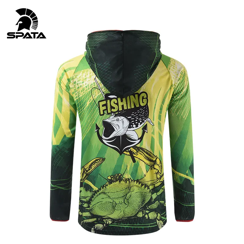 Уличные рыболовные рубашки SPATA с УФ защитой и длинным рукавом Солнцезащитная