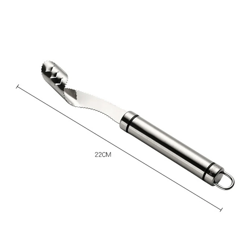

Pepper Corer Stainless Steel Serrated Seed Remover Kitchen Tools with Hanging Hole L23