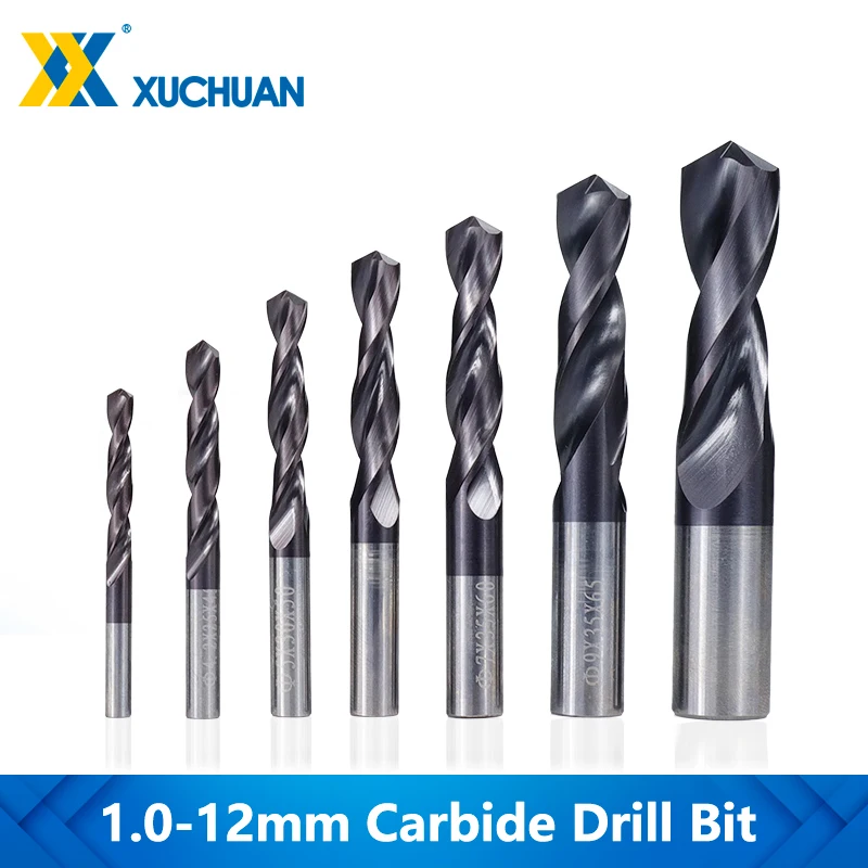 

Carbide Drill Bit 1.0-12mm Twist Drill Bits VAPO Coated Stainless Tungsten Gun Drill Bit For CNC Lathe Machine