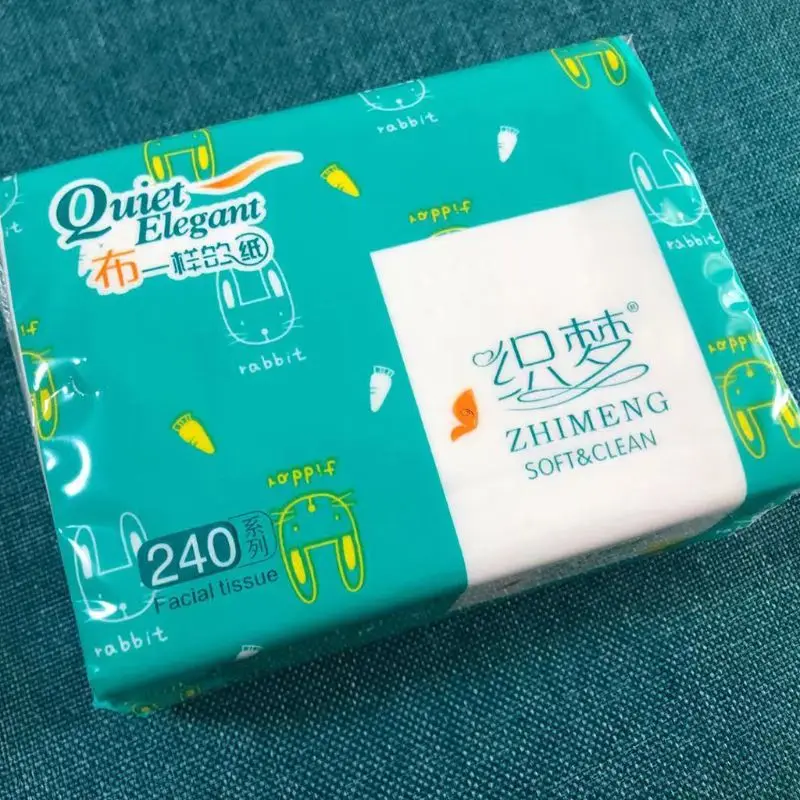 

1pc Ultra Soft Facial Tissues Paper 4-Ply Wettable water Baby Paper Car Napkins Home Bath Softening Household Paper