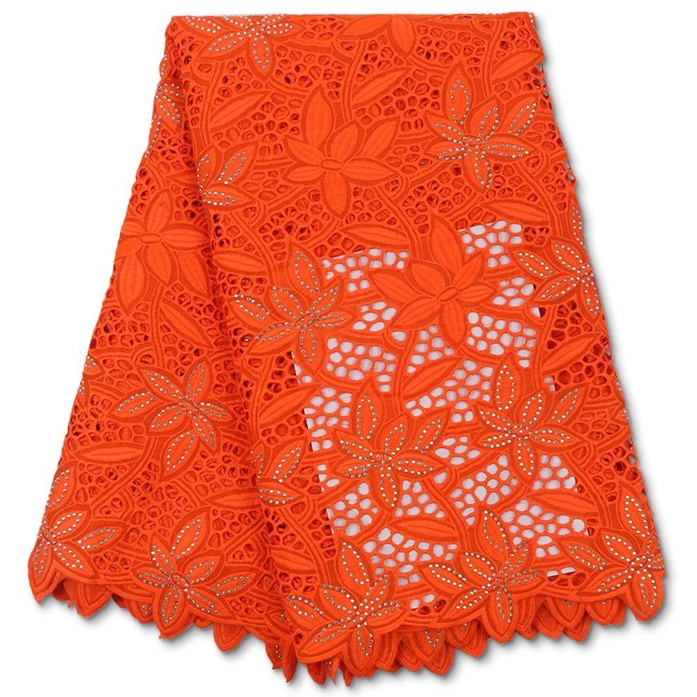 

African Cotton Lace Fabric 2020 High Quality Dry Lace Swiss Voile Lace Material In Switzerland Embroidery For Dress YA3777B-1