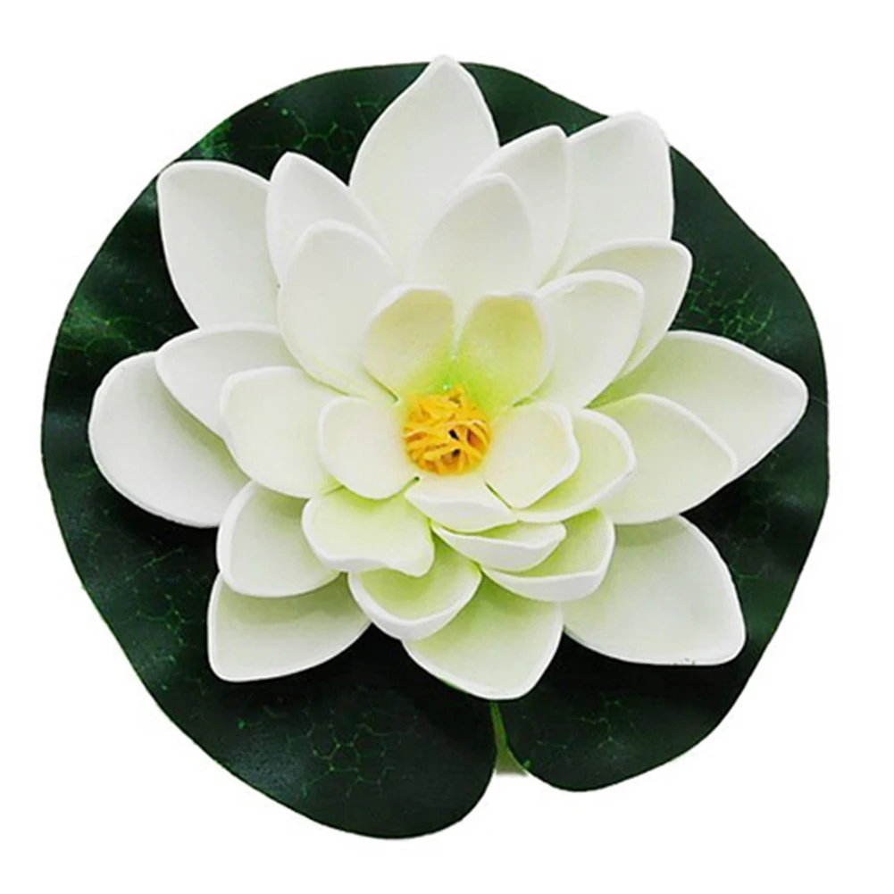 

Artificial Floating Water Lily Artificial Lotus Flower Pond Decor Decor Water Lily Pond Tank Plant Ornament Garden Yard Decor