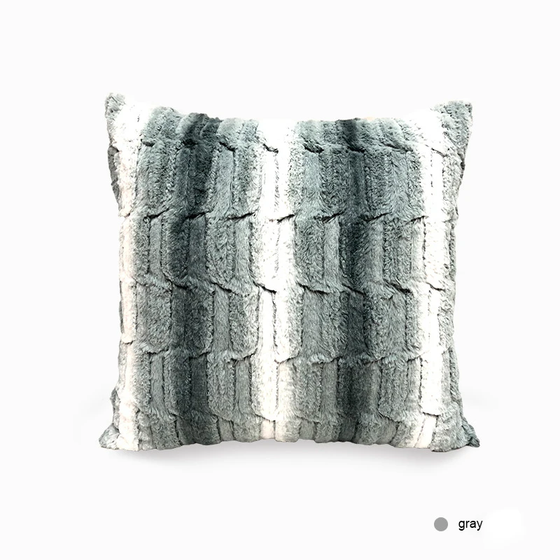 Декоративная Подушка Наволочка с узором из бамбукового камня плюшевая наволочка