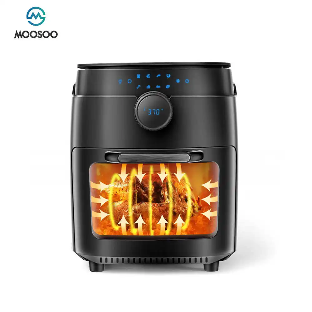 

MOOSOO MA50 12L 1800W Air Fryer Oven Toaster Rotisserie and Dehydrator With LED Digital Touchscreen, 8-in-1 Countertop Oven