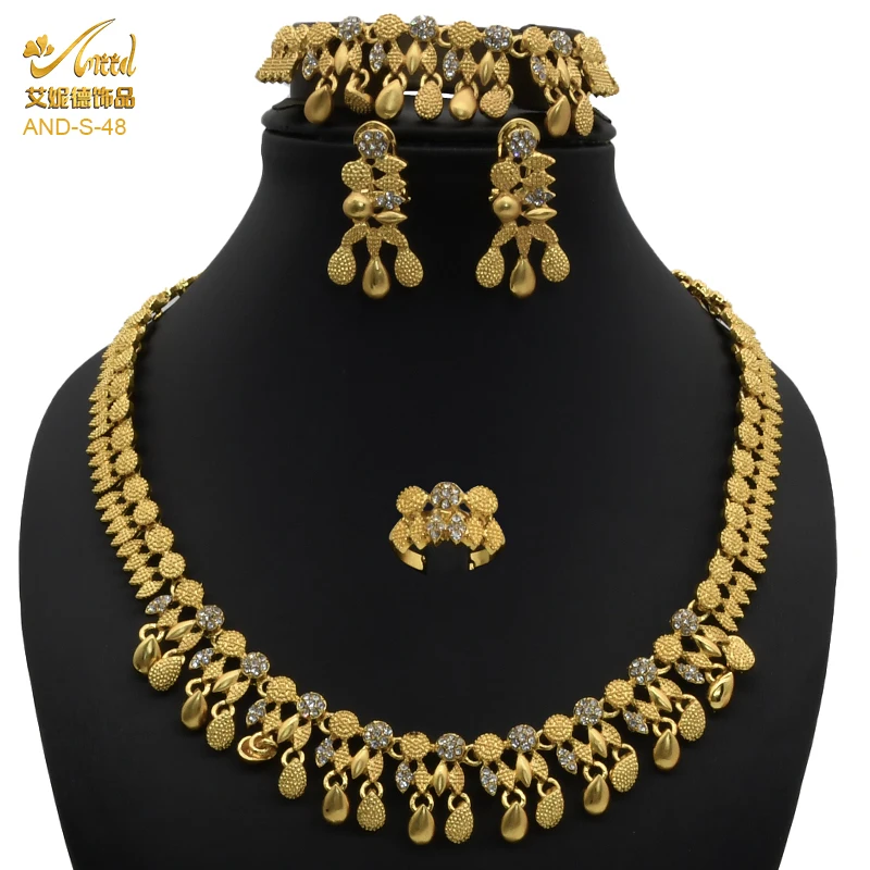 

Jewelry Set Fashion Earing Set High Quality Italian Gold Set Wedding Ring Sets For Women Chain And Earrings Set