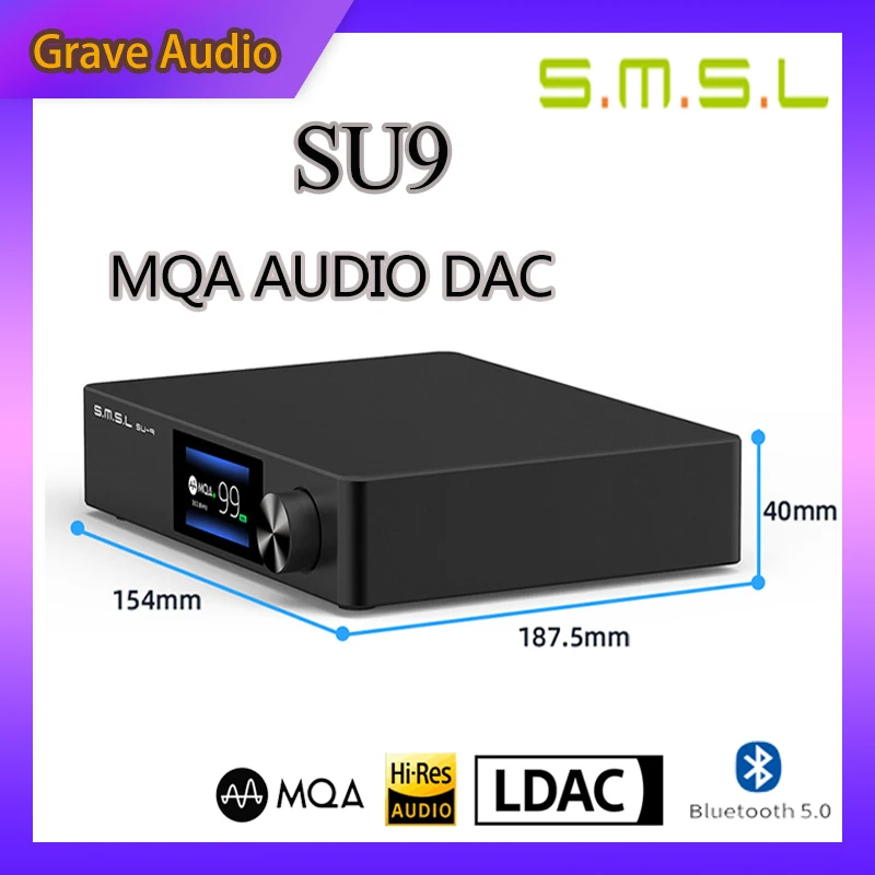 SMSL SU9 новая версия SU-9 HIFI DAC MQA полный декодер Bluetooth 5 0 ES9038Pro DSD512 pcm768 - Цена: 31610.51