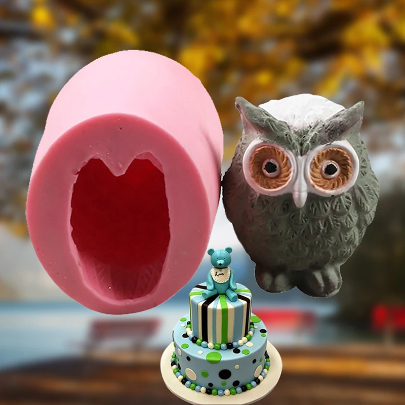 

Owl Shape Cake Eco-Friendly Mold Hands Shape 3D Silicone Material Cartoon Cake Tools Soap Mold Baking Utensils Kitchen Supplies