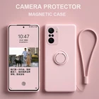 Чехол Poco F3 m3 M4 PocoF3 Pro, poko f3 пока f3 м3 м4 про корпус чехол из жидкого силикона с магнитным кольцом-подставкой, Мягкий защитный чехол для камеры Poco F3 M3 M4 Pro сяоми  пока f3 м3 м4 про чехлы