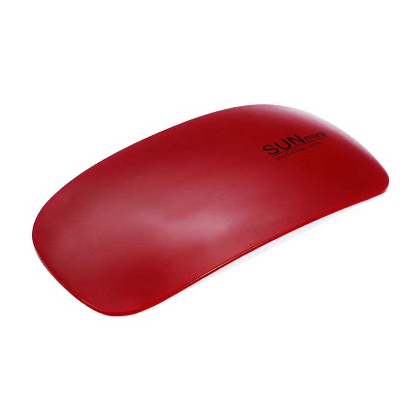 red OSHIONER портативная мини 6 Вт Светодиодная лампа для сушки ногтей USB зарядка 30s 60s таймер светодиодный светильник быстросохнущие ногти гель-Маникюр для дизайна ногтей - Цвет: red