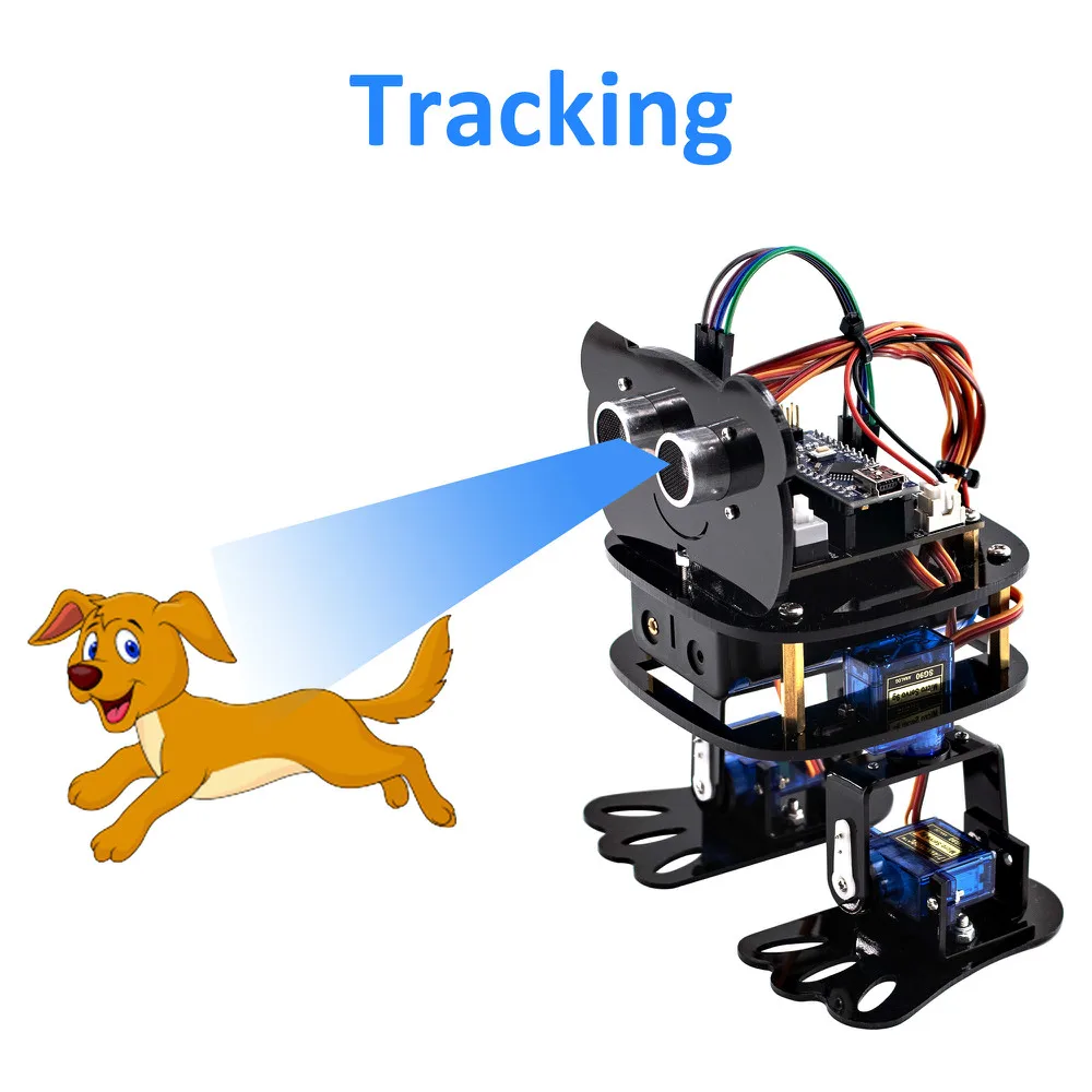 Набор роботов LAFVIN DIY 4 DOF Panda программируемый танцевальный робот для Arduino нано